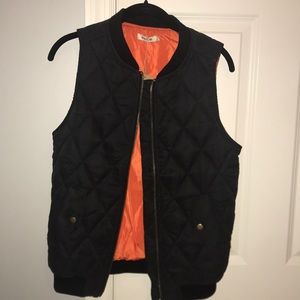 Never Been Worn Black Vest with Red Lining